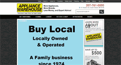 Desktop Screenshot of maineappliancewarehouse.com